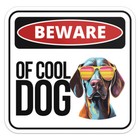 Cool German Shorthaired Pointer Dog Beware Of Dog Vinyl Decal Car Bumper Sticker