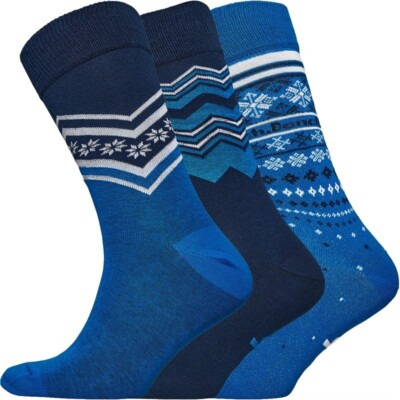 Brandneu Bench Herren dreier Pack blau Multi Crew Socken Komfort Rippborte UK 6/11