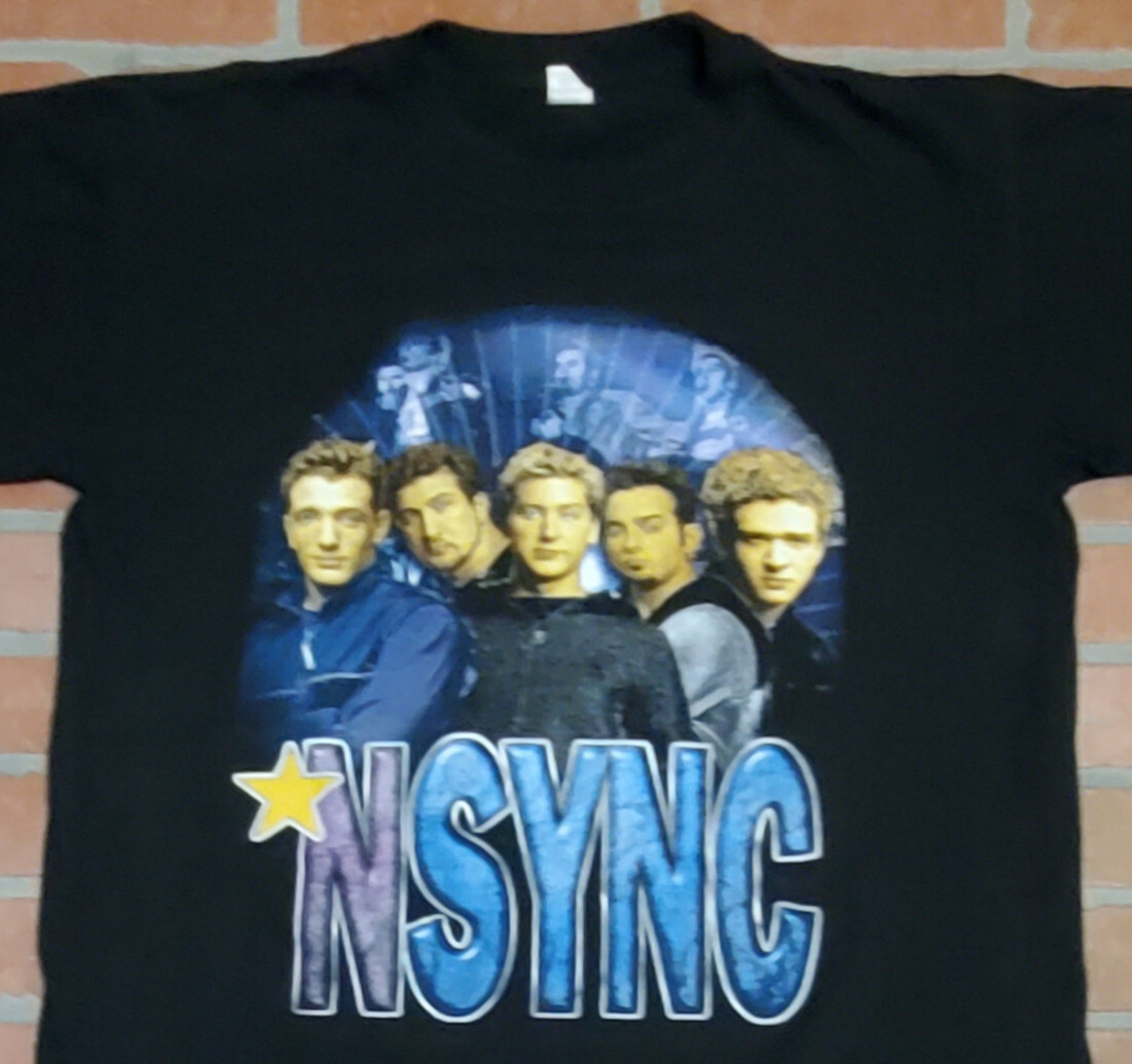 VTG NSYNC PopOdyssey concert tour t shirt LARGE Timberlake double