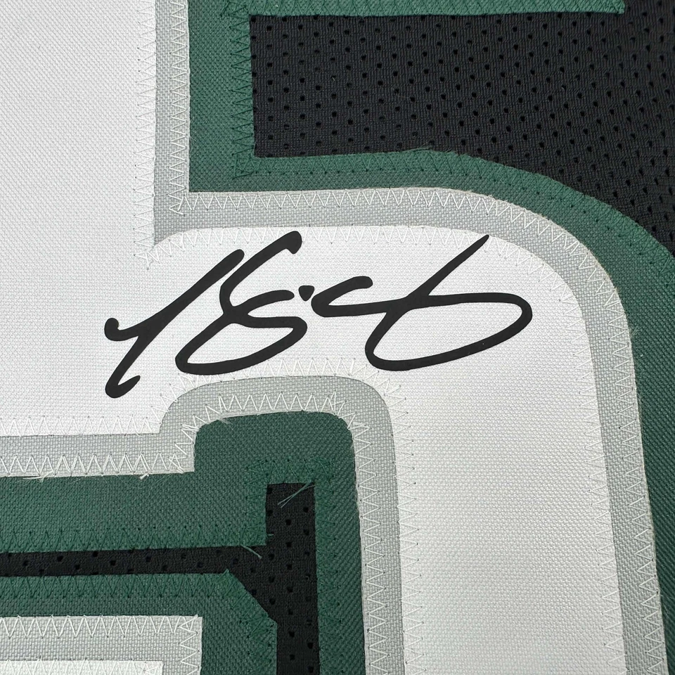 Camiseta deportiva para hombre LeSean McCoy Philadelphia negra reimpresión XL autografiada facsímil Foto 2 de 4