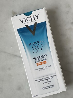 Vichy Mineral 89 72H Hyaluronsäure Daily Fluid LSF50+ Sonnencreme 50ml - Neu verpackt
