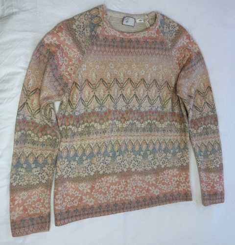 Suéter Anthropologie Postmark Para Mujer Pastel Floral Cuello Redondo, Talla S - Imagen 9 de 10