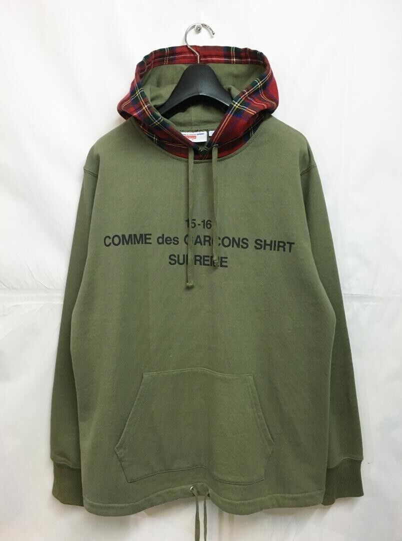 Suprem x Comme Des Garcons Hooded Sweatshirt Olive Size M Suprem x Comme Des Garcons Hooded Sweatshirt Olive Size M