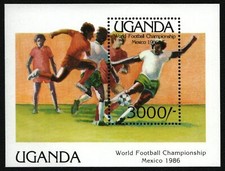 Uganda 1986 - Mi-Nr. Block 56 ** - MNH - Fu&szlig;ball / Soccer