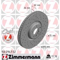 Zimmermann Bremsscheibe Ø395 BelüFtet Vorne Links FüR BMW X6 X5 F15 F85 F16