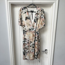 Phase Eight Wrap Dress Women's UK 12 Multicoloured Floral Midi Lined Occasions