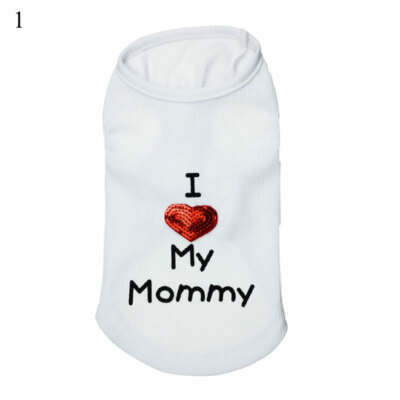 Hundeweste „I Love My Mommy“ – ärmellos, Für Kleine Hunde, Atmungsaktiv & Bequem