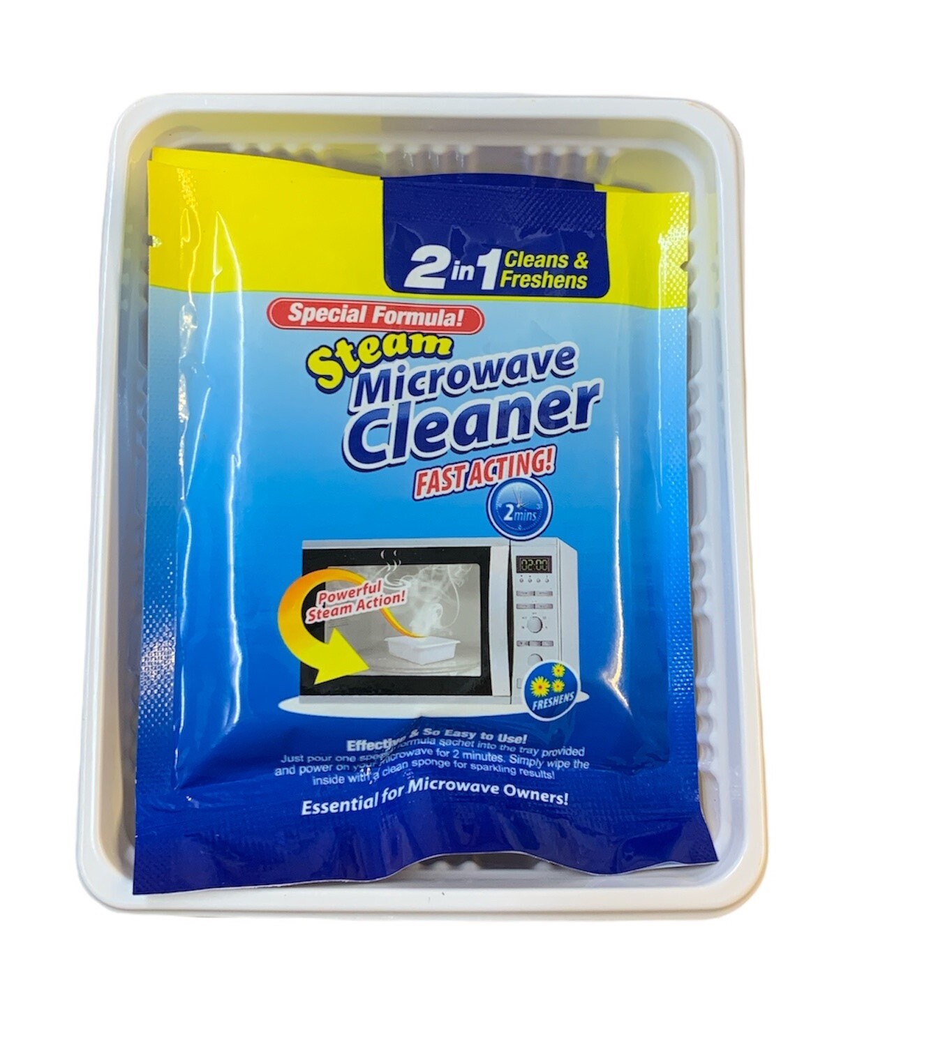 2 in 1 Microwave Steam Cleaner and Freshens Kills Germs Fast Clean Pack
