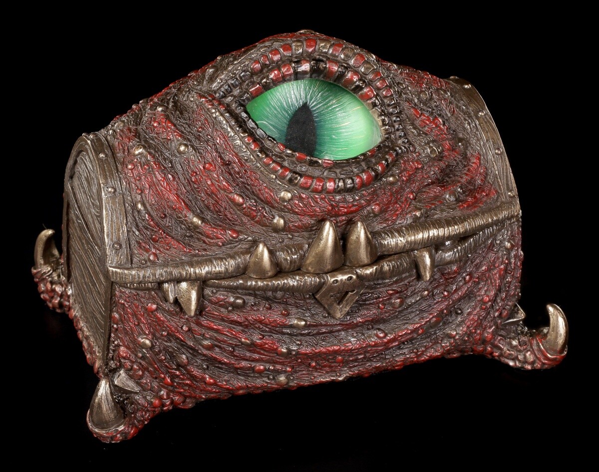 Monster Gothic Jewelry Box Veronese Trinket Chest Green Eye Halloween