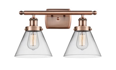 Innovations Lighting 916-2W-13-18 Cone Vanity Cone 2 Light 18''W