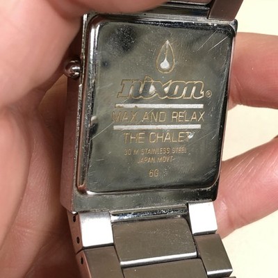 Nixon The Chalet Watch Womens 30mm White Dial Wood Inlay Bracelet