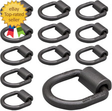 (12 Pack) 1/2" Heavy Duty Weld-On Forged D Ring 12 000 Lbs Truck