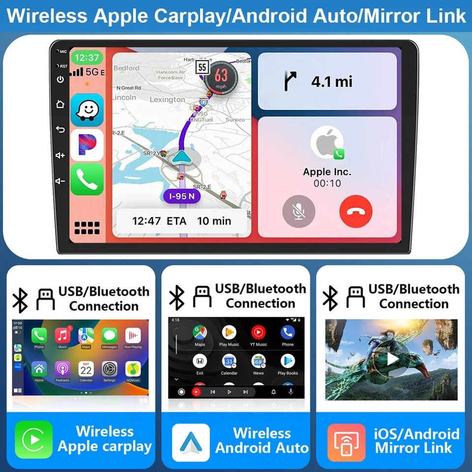 Radio estéreo para automóvil Apple Carplay GPS Android 13 para Jeep Patriot Compass 2009-2016 Foto 4 de 4