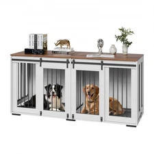 VEVOR 72" Dog Crate Furniture for 2 Dogs,Double Dog Crate Furniture with Double