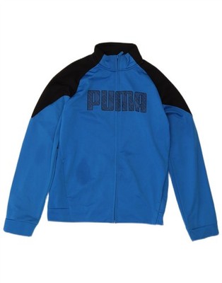 Puma Jungen Graphic Trainingsanzug Oberteil Jacke 13-14 Jahre blau Colourblock DG11