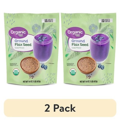 Organic Ground Cold Milled Flax Seed 2 Pack 16 oz
