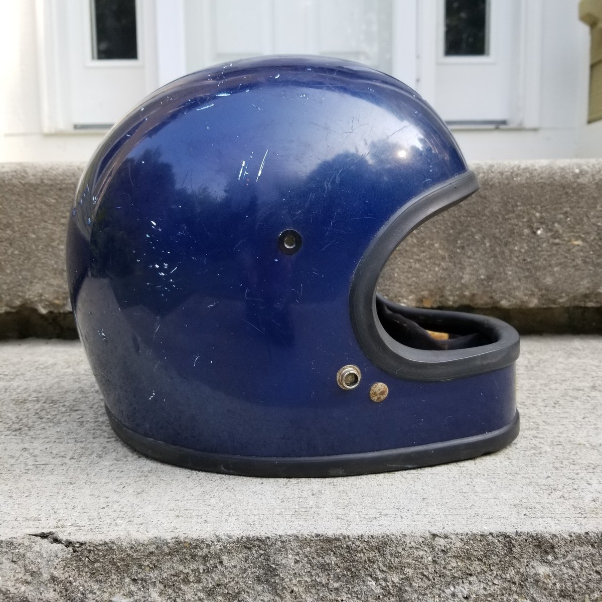 Vintage 1970s Motorcycle Helmet 
