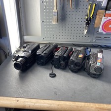 LOT OF 5- Sony Handycam Camcorders F70/TR5/TRV85/TR83/TRv-608-As Is/Parts/Repair