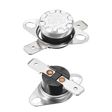 Temperature Control Switch Thermostat 45°C 10A N.C 6.3mm Pin 2pcs