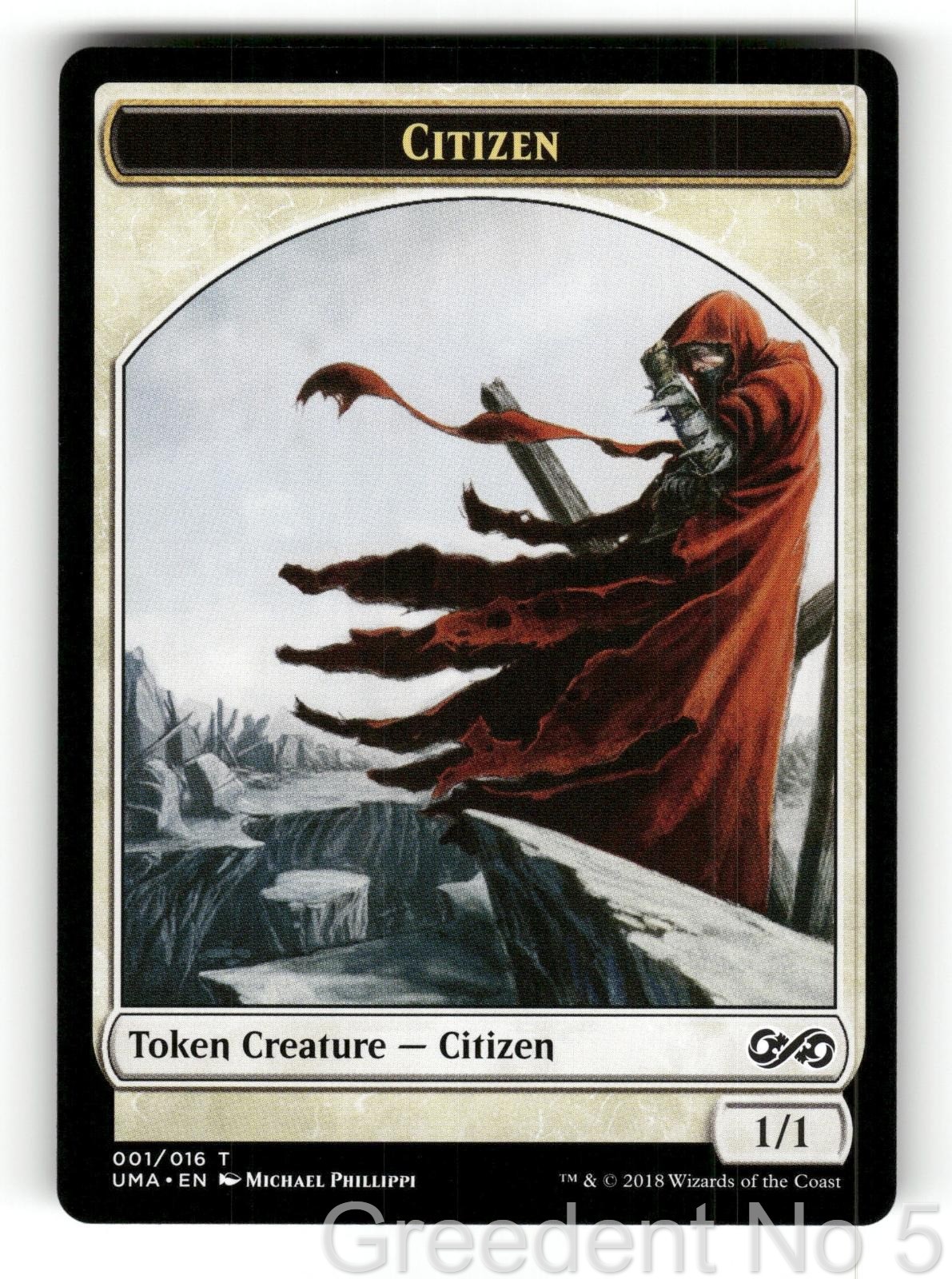 Citizen Token 1 Token Ultimate Masters Magic: The Gathering Near Mint