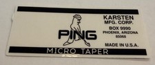 Ping MICRO-TAPER Shaft Band Labels Vintage Golf Club Restoration Eye 2 Zing