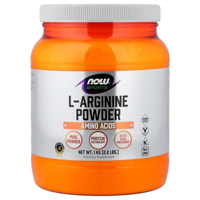 Now Foods Sports L-Arginine Powder 1 kg 2 2 lbs GMP Quality Assured