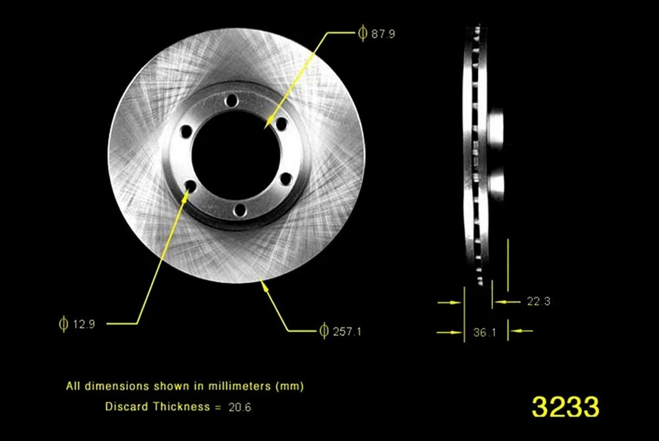For Isuzu Rodeo 91-95 Bendix Global Premium Plain Vented Front Brake Rotor - Image 2 of 3