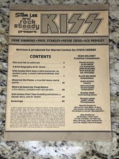 Stan Lee Rock Steady KISS band Comic Book With Cover Marvel Steve Gerber 1977