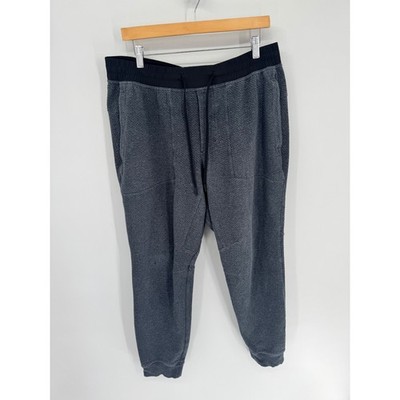 Lululemon At Ease Jogger Men XL Grey Good Textured Knit Drawstring