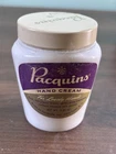 Vintage 1960'S  White Milk Glass Pacquin Cold Cream 1.8oz  Metal Lid