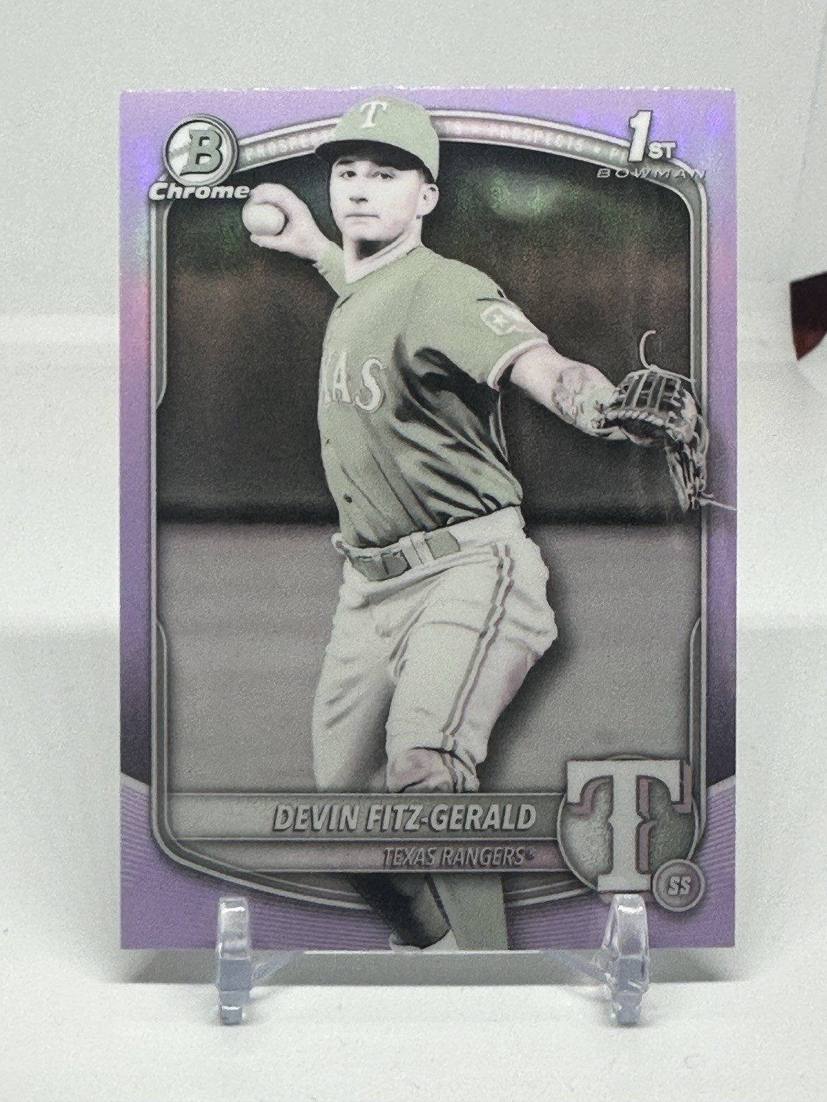2025 Bowman Chrome Prospect Pearl Refractors BCP158 Devin Fitz-Gerald SSP