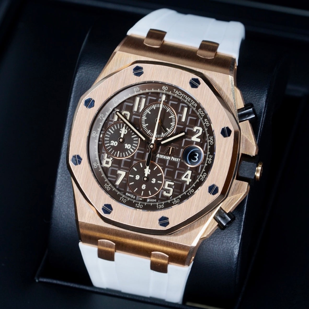 Audemars Piguet Royal Oak Offshore Brown Dial 18K Rose Gold