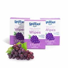Baby Teeth Wipes - Grape Flavor, Xylitol-Enriched Baby Gum Cleaner  Dental W...
