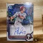 Simon Muzziotti 2022 Bowman Chrome 1st Speckle Auto /299 Phillies