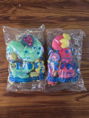 Avon 2000 BirthStone Full O' Beans Beanie Plush Animals - MARCH & JUNE - Lot