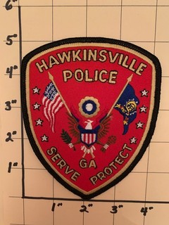 HAWKINSVILLE POLICE GA GEORGIA 2 PATCH SET