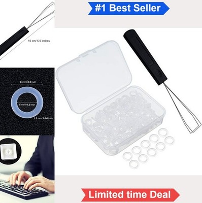 Keycap Puller 200 Pcs Rubber O Ring Dampeners Mechanical Keyboard Noise
