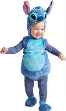 NWT Disney Store Baby Lilo  Stitch Costume Dress Up Halloween Blue Plush 3-6M