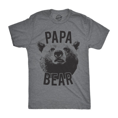 Mens Papa Bear T shirt Funny Fathers Day Idea for Dad Papa Hilarious Husband