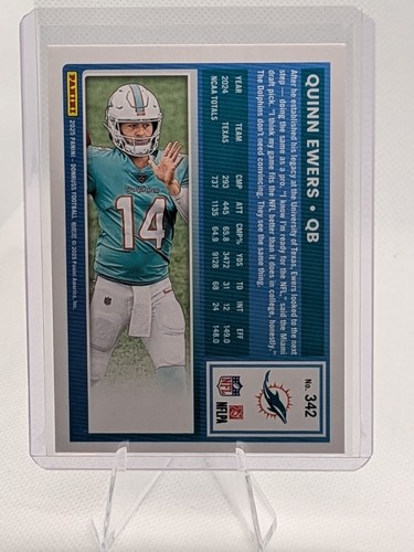 Panini Donruss 2025 - Quinn Ewers - Clasificado novato #342 - Imagen 2 de 2