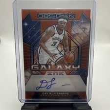 2023-24 OBSIDIAN ORANGE GALAXY INK DAYRON SHARPE AUTO /75 # GI-DAY