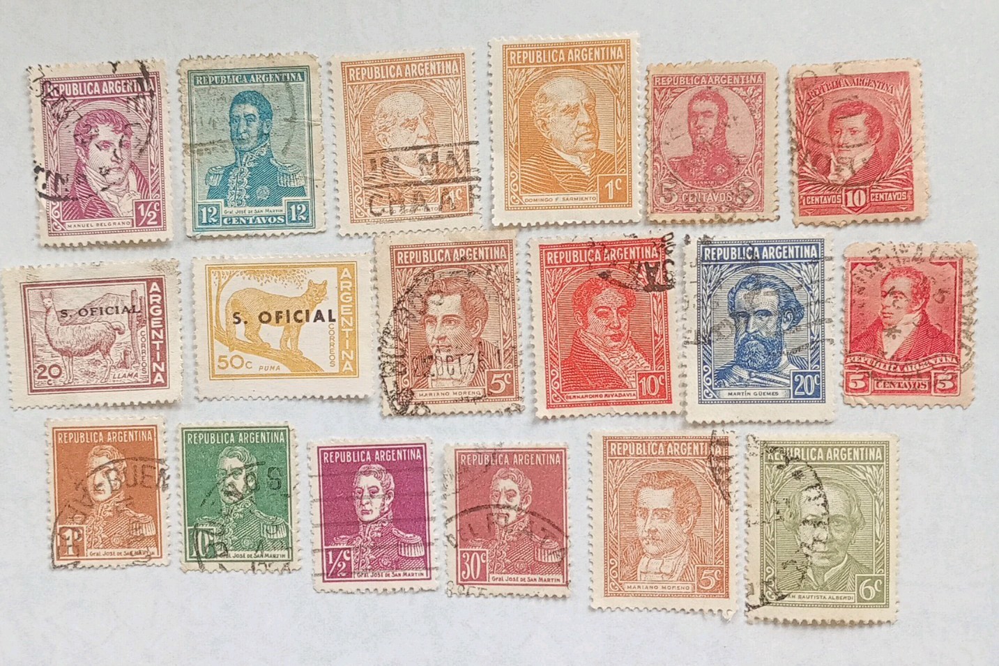 Small  lot ARGENTINA STAMPS, mostly used.