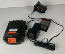 Black+Decker LBXR20 20V MAX Lithium Ion Battery With Charger Works