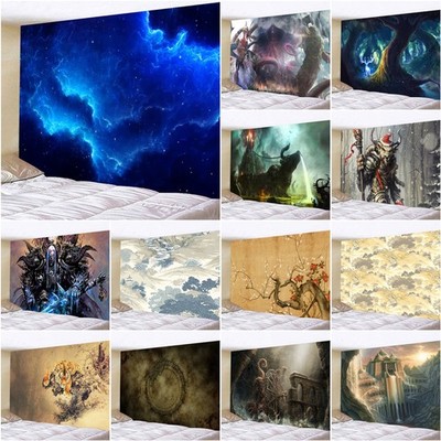 Large Landscape Nebula Wall Hanging Fantasy Tiger Tapestry Bedroom Backdrop Gift