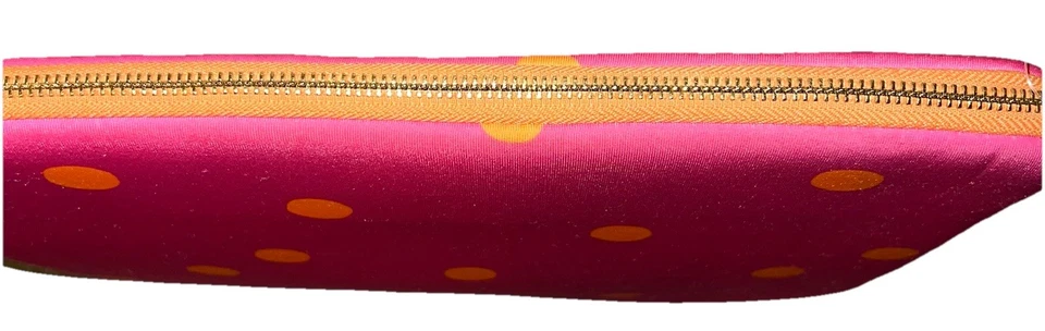 Funda para portátil Kate Spade - Fucsia con lunares naranjas - Cremallera dorada Foto 3 de 4