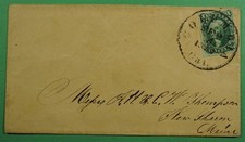 DR WHO 1857 10C IMPERF #15 COLUMBIA CA CALIFORNIA TO NEW SHARON ME MAINE R88639