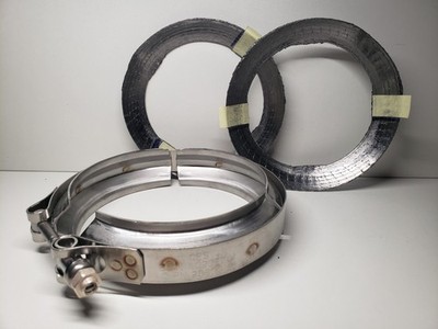 5'' Cummins V-Band Clamp 2880212 Cummins 5inch A029E741 and 2x Gasket A029E743