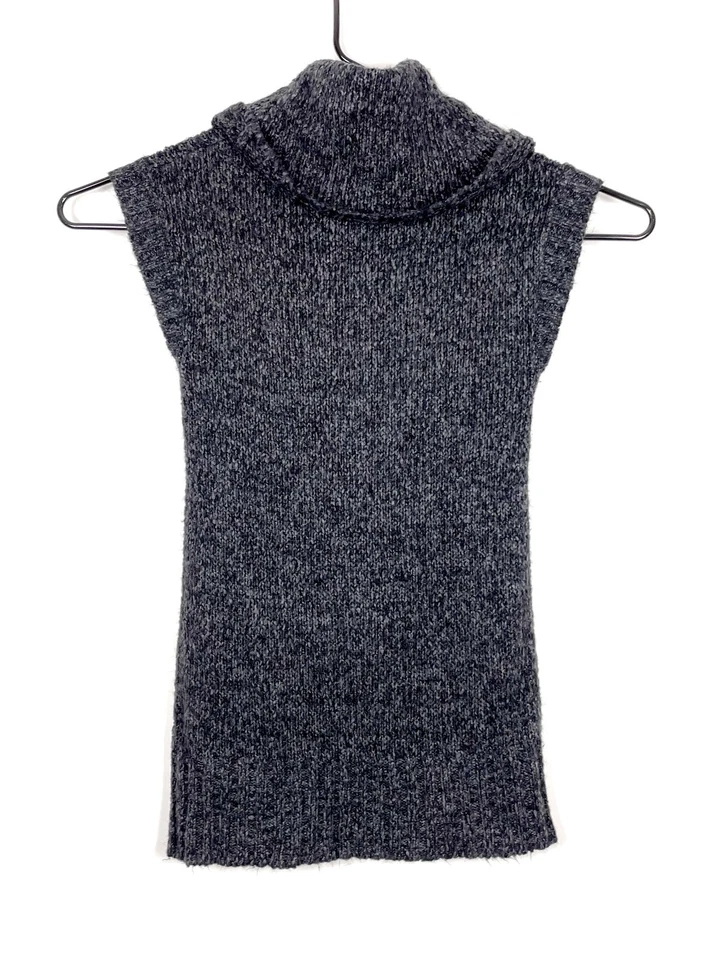 Vestido Suéter Nine West Jeans Para Mujer Talla Grande Gris Sin Mangas Capucha Cuello Foto 2 de 4