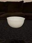 Vintage Glasbake Made for Sunbeam 19CJ Large White Milk Glass Mixer Mixing Bowl