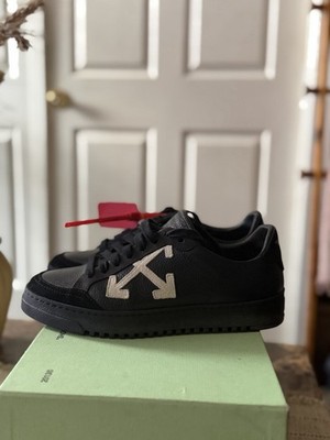 Off-White Black Leather Carryover Sneakers